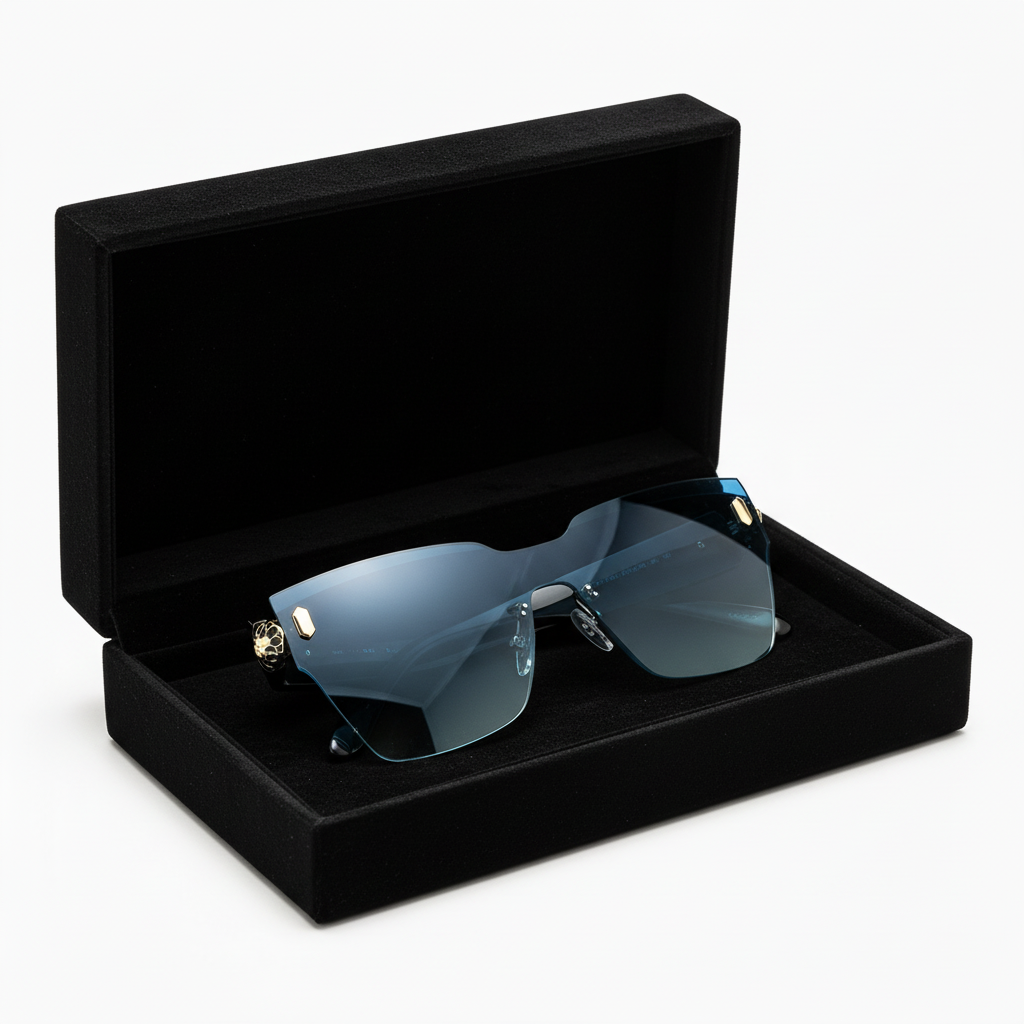 Lunette Bleu dans écrin